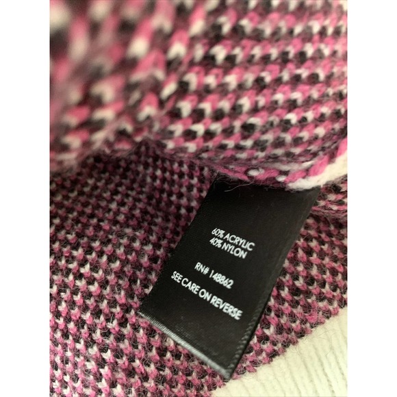 Torrid 1 dropped sleeve nordic print knitted soft Sweater sz 1X Tunic Pink Black - Picture 4 of 7